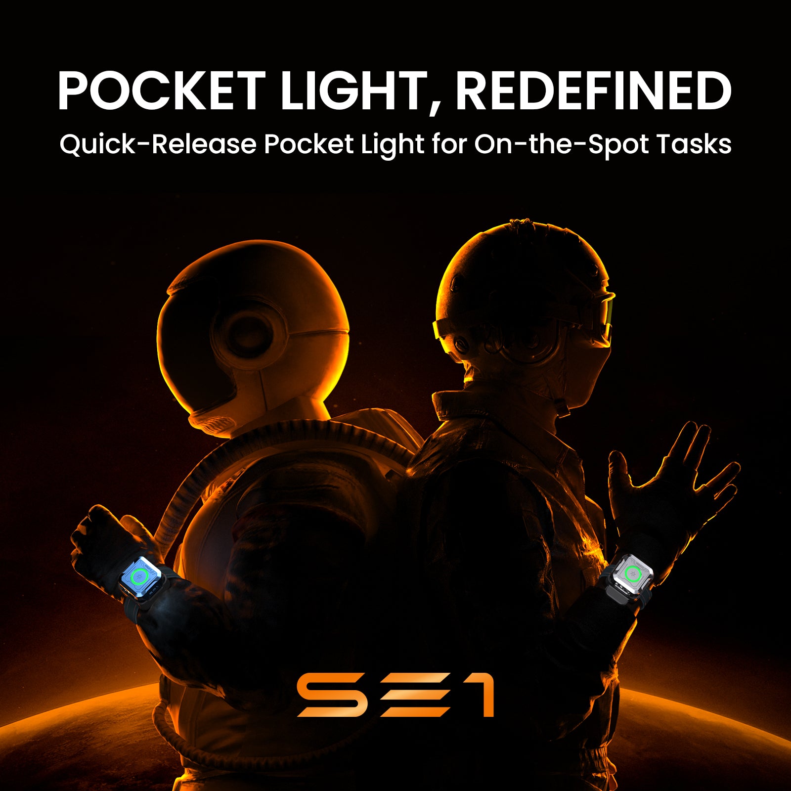SOFIRN SE1 EDC Pocket Light with 300 Lumens, Quick-Release Design & RGB Signal Ring, Wearable Light