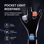 SOFIRN SE1 EDC Pocket Light with 300 Lumens, Quick-Release Design & RGB Signal Ring, Wearable Light