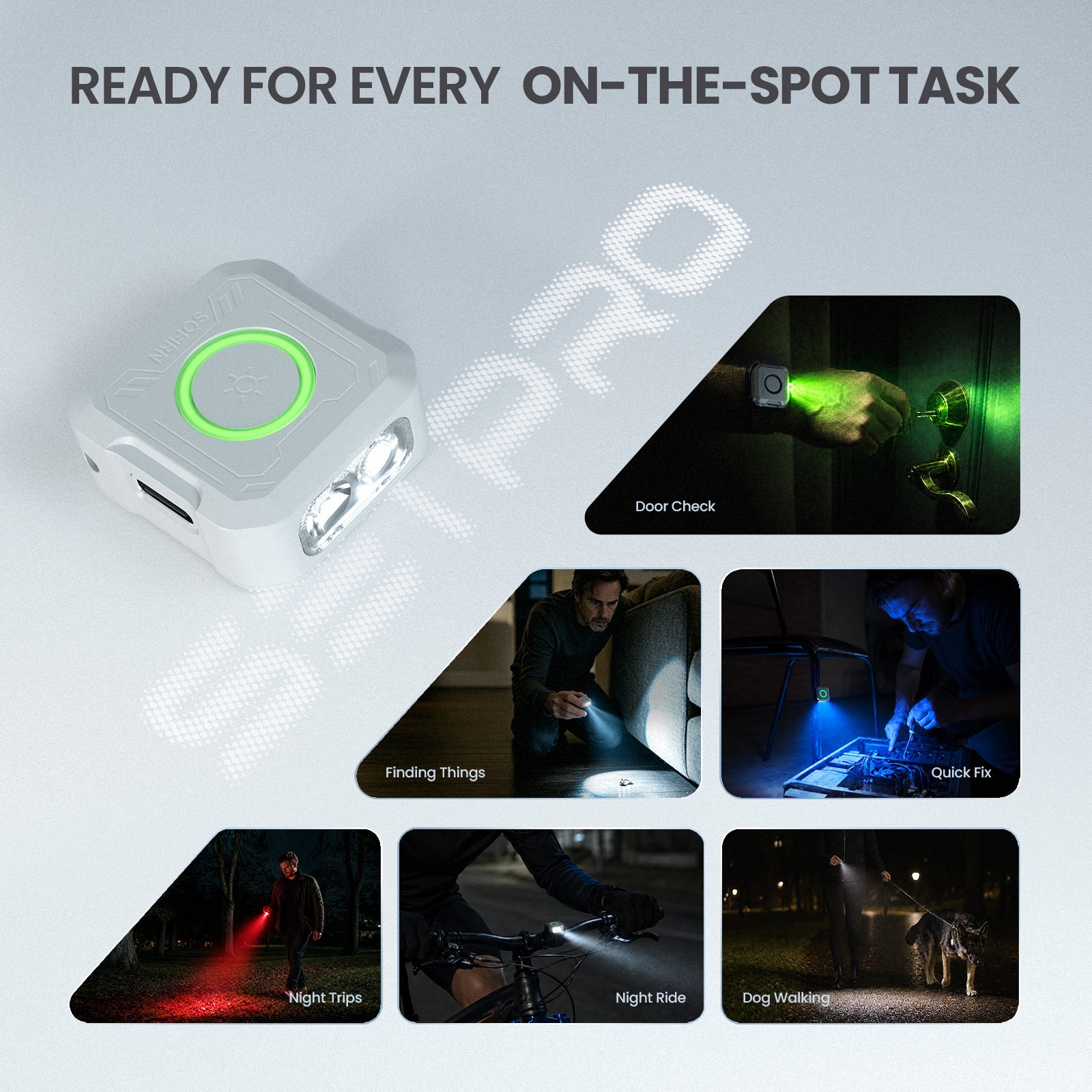 SOFIRN SE1 PRO White MAO EDC Pocket Light with High-CRI White Light, Single-LED RGB Illumination, Fresh New Look, Wearable Light