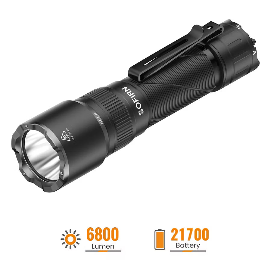 SOFIRN SK31 6800 Lumen Tactical and Duty USB-C Rechargeable Flashlight