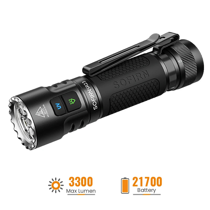 SOFIRN SR23 Sofirn's 1st EDC Flashlight with 360nm UV Light & A Stainless Steel Strike Bezel