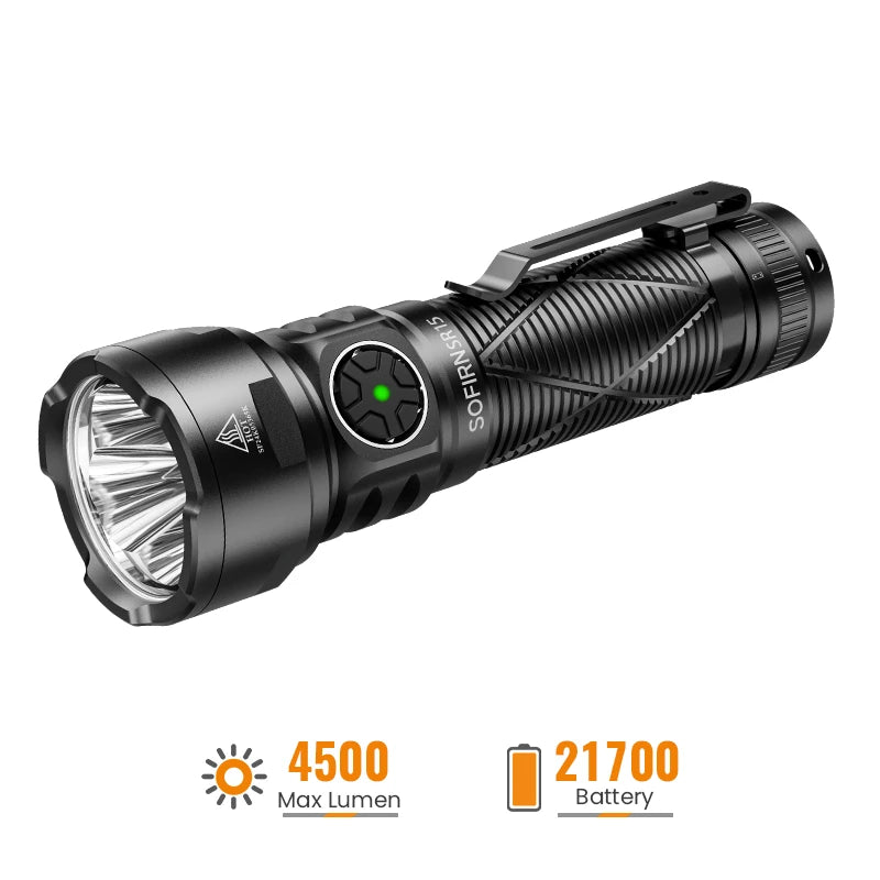 [Ship from China warehouse] SOFIRN SR15 4500 Lumens Rechargeable Flashlight