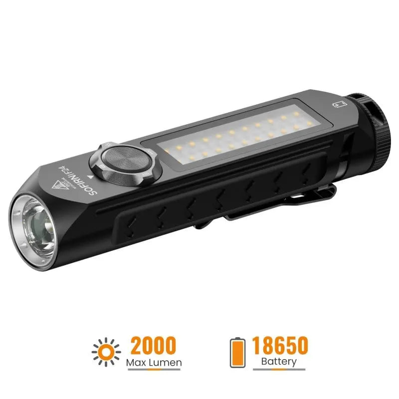[Ship from China warehouse] SOFIRN IF24 RGB 2000 Lumens Powerful Flashlight with USB-C Rechargeable Spotlight and Floodlight