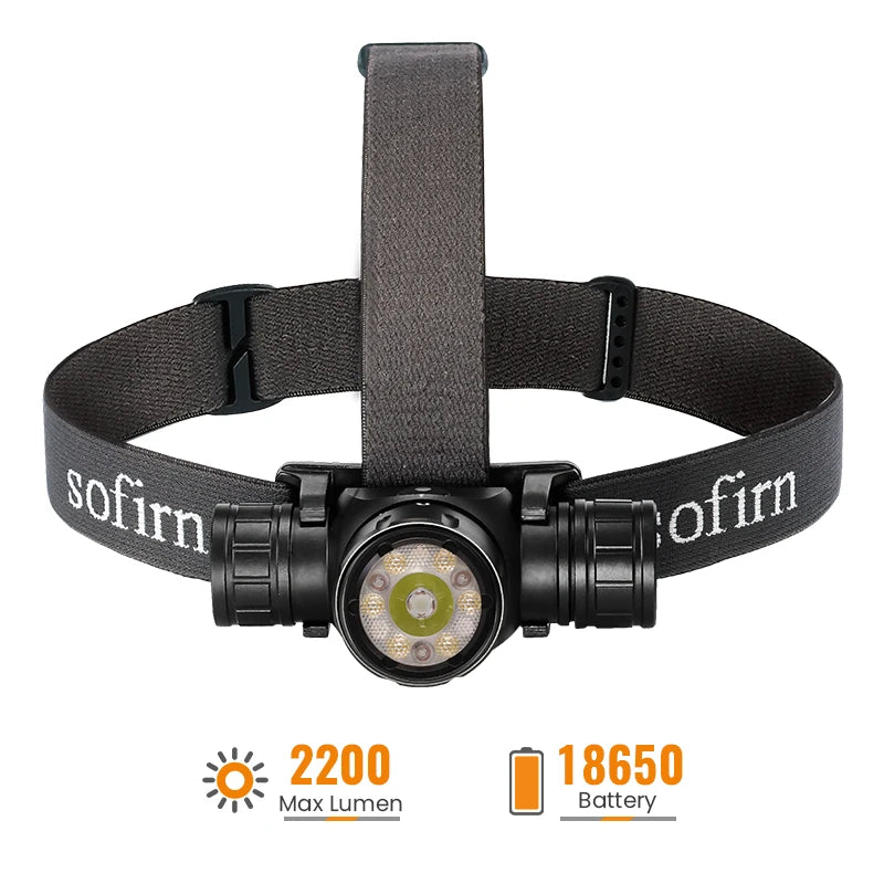 SOFIRN HS21 LED Rechargeable Red and White Headlamp