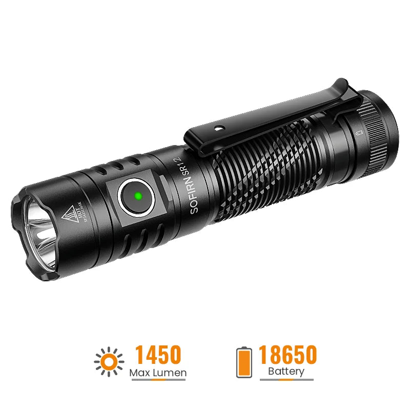 [Ship from China warehouse] SOFIRN SR12 1450 High Lumens EDC Thrower Flashlight