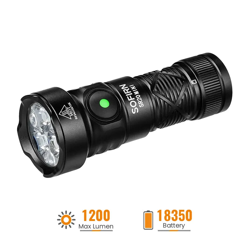 [Ship from China warehouse] SOFIRN SR20MINI 1200 Lumens EDC Flashlight with Red Light
