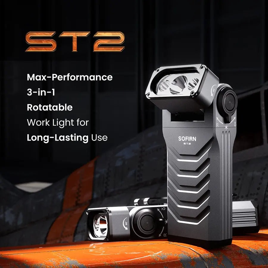 SOFIRN ST2 Max-Performance 3-in-1 Rotatable Work Light for Long-Lasting Use