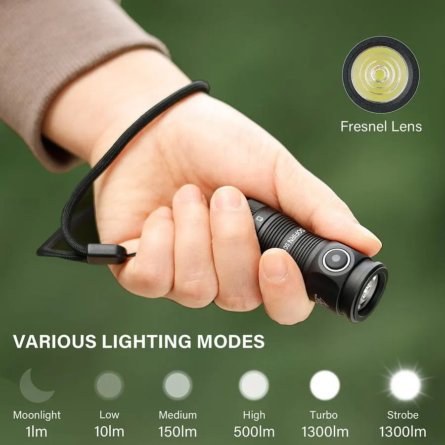 SOFIRN SC13 Mini USB-C Rechargeable Flashlight