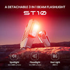 SOFIRN ST10 A Detachable 3-Beam-in-1 Flashlight with 100lm Instant-on Side Red Light