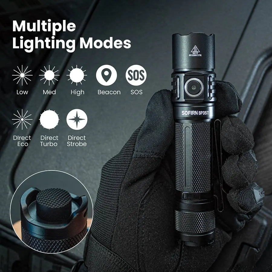 SOFIRN SP35T Rechargeable Tactical Flashlight