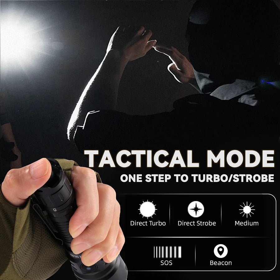 SOFIRN SK40 3200 Lumens Tactical Flashlight with Dual Switches