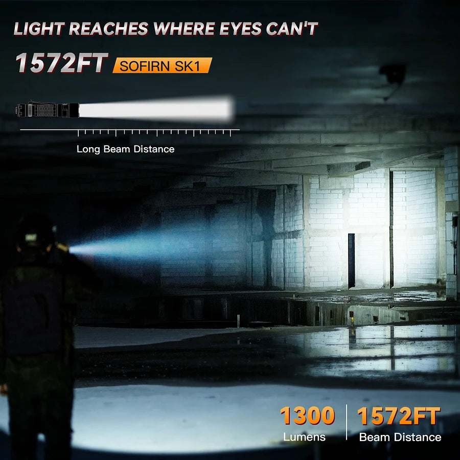 [Ship from China warehouse] SOFIRN SK1 Long-range Tactical Flashlight