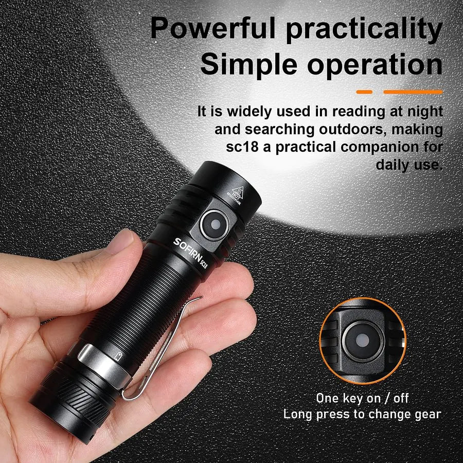 SOFIRN SC18 Rechargeable EDC Flashlight