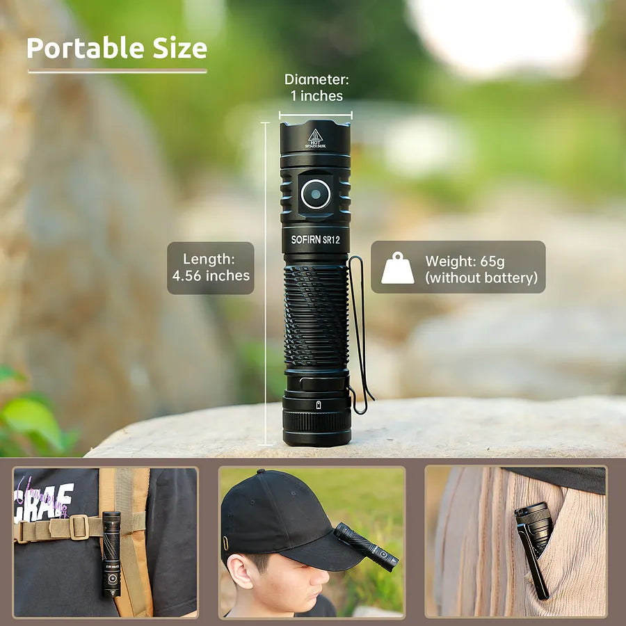 [Ship from China warehouse] SOFIRN SR12 1450 High Lumens EDC Thrower Flashlight