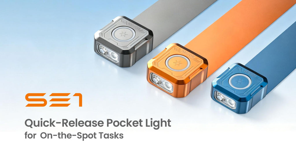 SOFIRN SE1 EDC Pocket Light with 300 Lumens, Quick-Release Design & RGB Signal Ring, Wearable Light