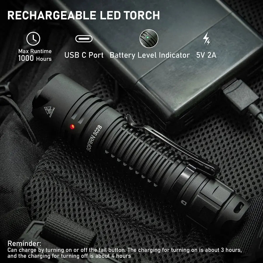 SOFIRN SC28 Powerful Tactical Flashlight