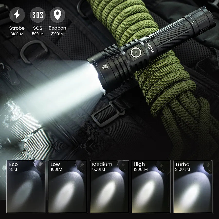[Ship from China warehouse] SOFIRN C8L Rechargeable Tactical Flashlight