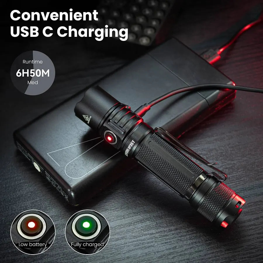 SOFIRN SP35T Rechargeable Tactical Flashlight