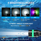Sofirn SD08 Scuba Diving Flashlight 3200 Lumen with 360-Degree Battery Indicator & Colorful Light Positioning