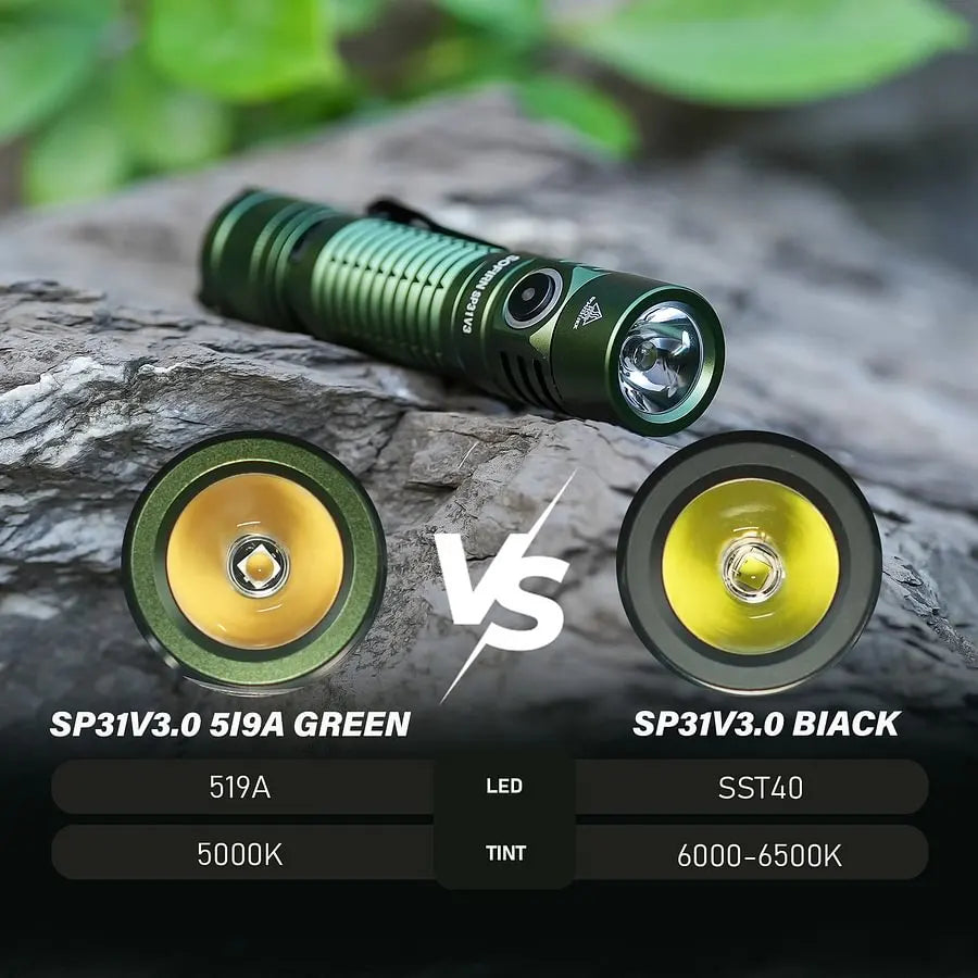 SOFIRN SP31 V3 Tactical Flashlight Max 2000 Lumens with Side switch + tail switch