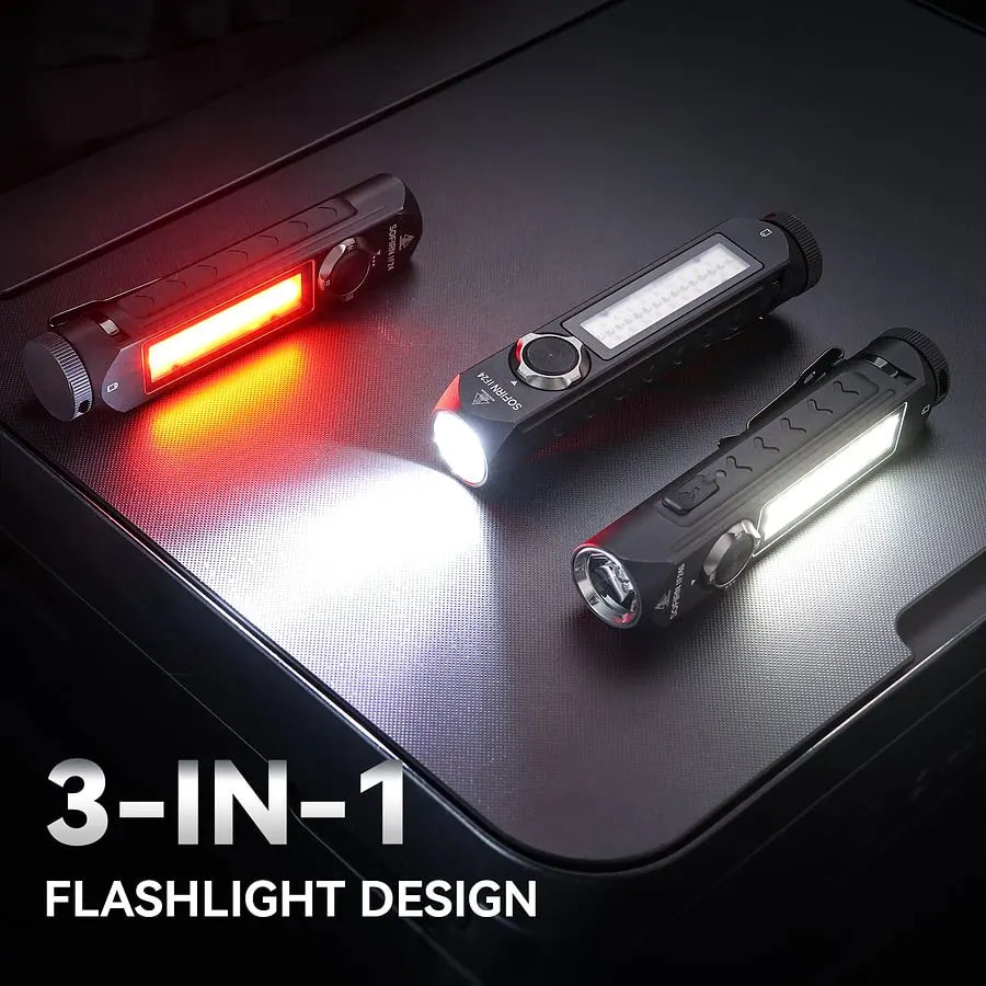 Sofirn IF24 RGB 2000 Lumens Powerful Flashlight with USB-C Rechargeable Spotlight and Floodlight
