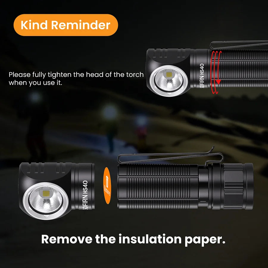 SOFIRN HS40 Rechargeable Headlamp with Magnetic tailcap