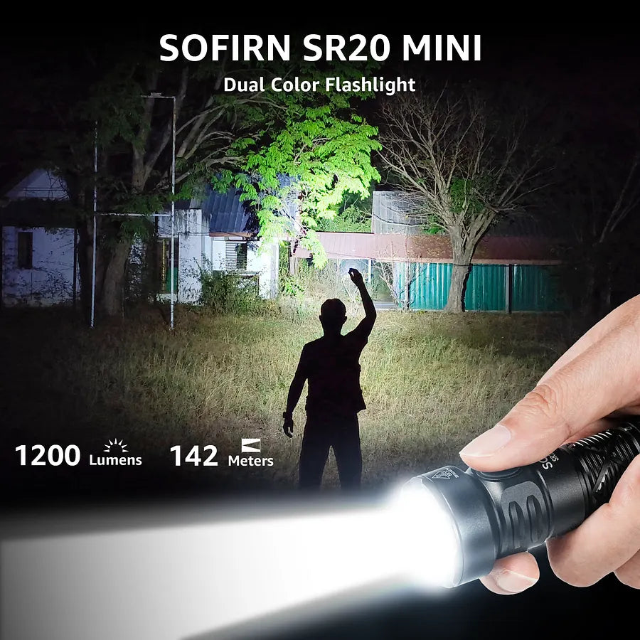 [Ship from China warehouse] SOFIRN SR20MINI 1200 Lumens EDC Flashlight with Red Light