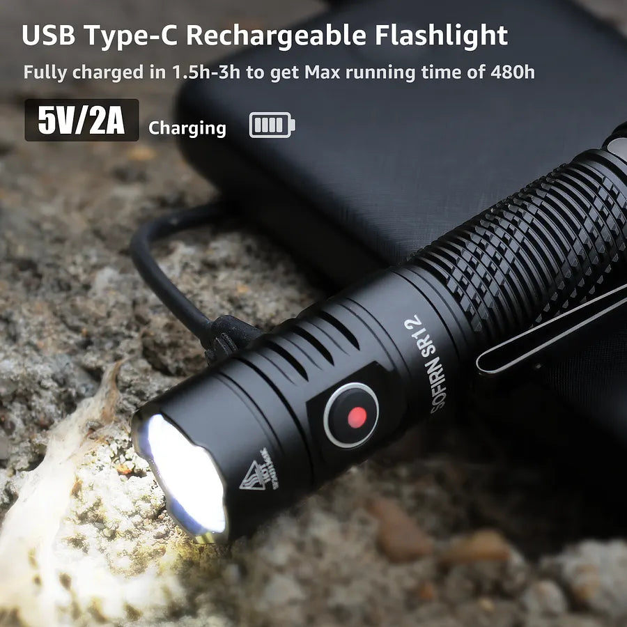 [Ship from China warehouse] SOFIRN SR12 1450 High Lumens EDC Thrower Flashlight
