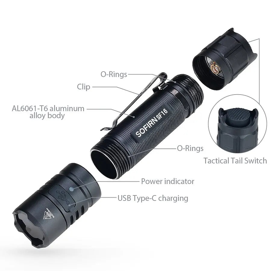 SOFIRN SF16 365nm UV Flashlight