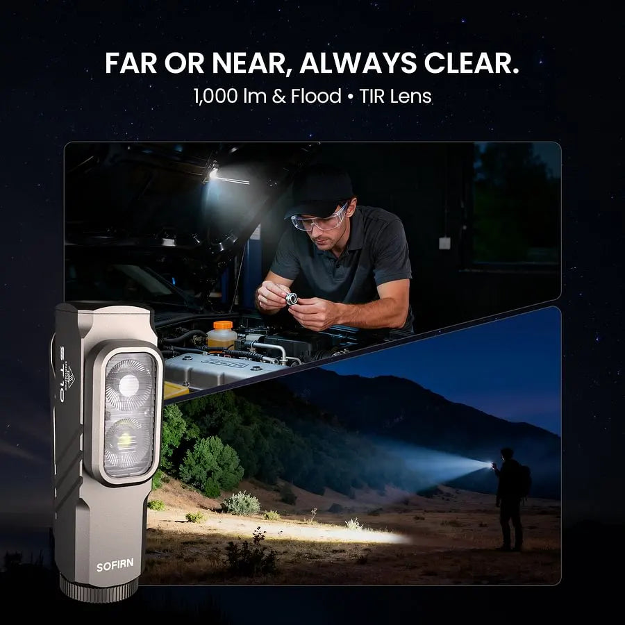 SOFIRN ST10 A Detachable 3-Beam-in-1 Flashlight with 100lm Instant-on Side Red Light