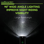 [Ship from China warehouse] SOFIRN BS01 2000 Lumens USB-C Rechargeable LED Bike Light