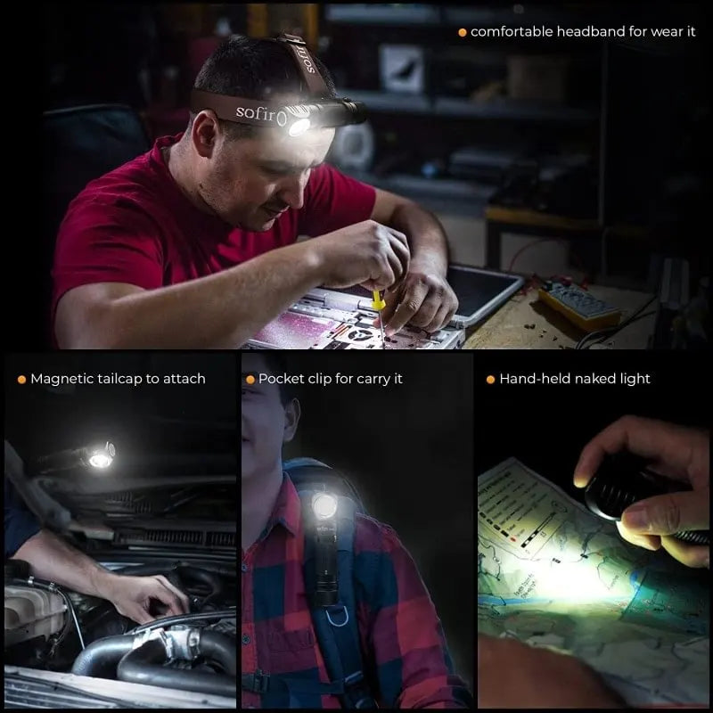 SOFIRN SP40A 1200 Lumens Rechargeable LED Headlamp