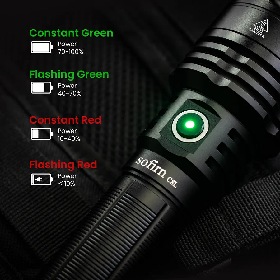 [Ship from China warehouse] SOFIRN C8L Rechargeable Tactical Flashlight