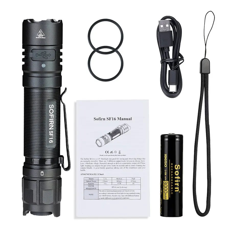 SOFIRN SF16 365nm UV Flashlight
