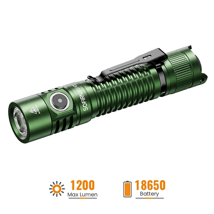 SOFIRN SP31 V3 Tactical Flashlight Max 2000 Lumens with Side switch + tail switch