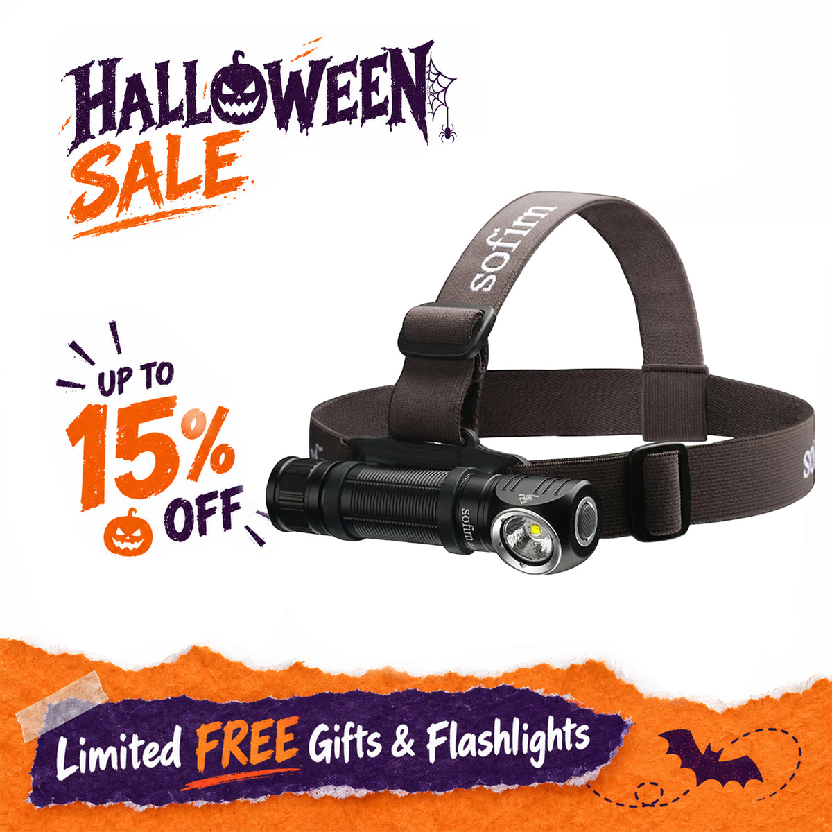 SOFIRN HS40 Rechargeable Headlamp with Magnetic tailcap