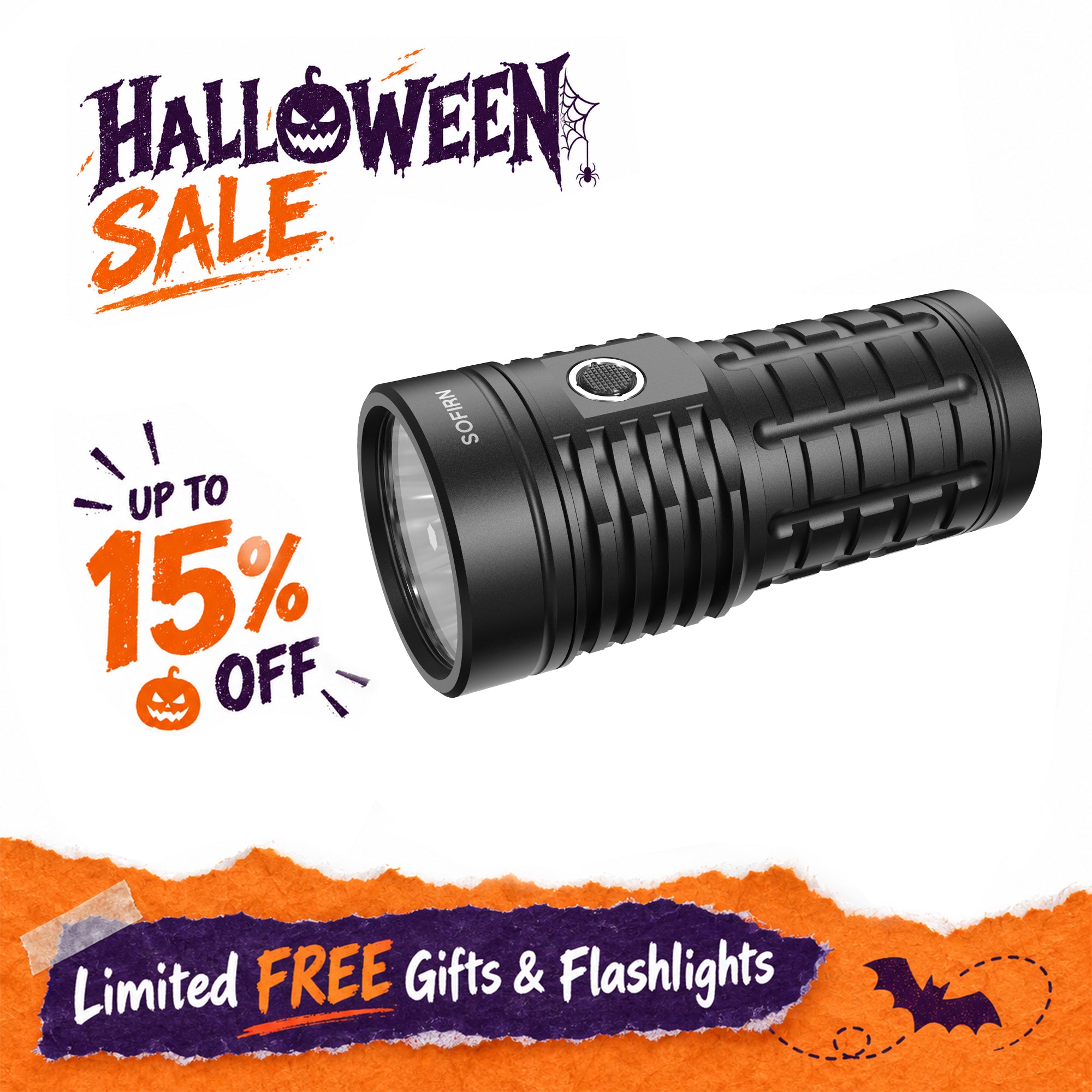 SOFIRN Q8 Plus 16000 Lumens Rechargeable Flashlight with Anduril