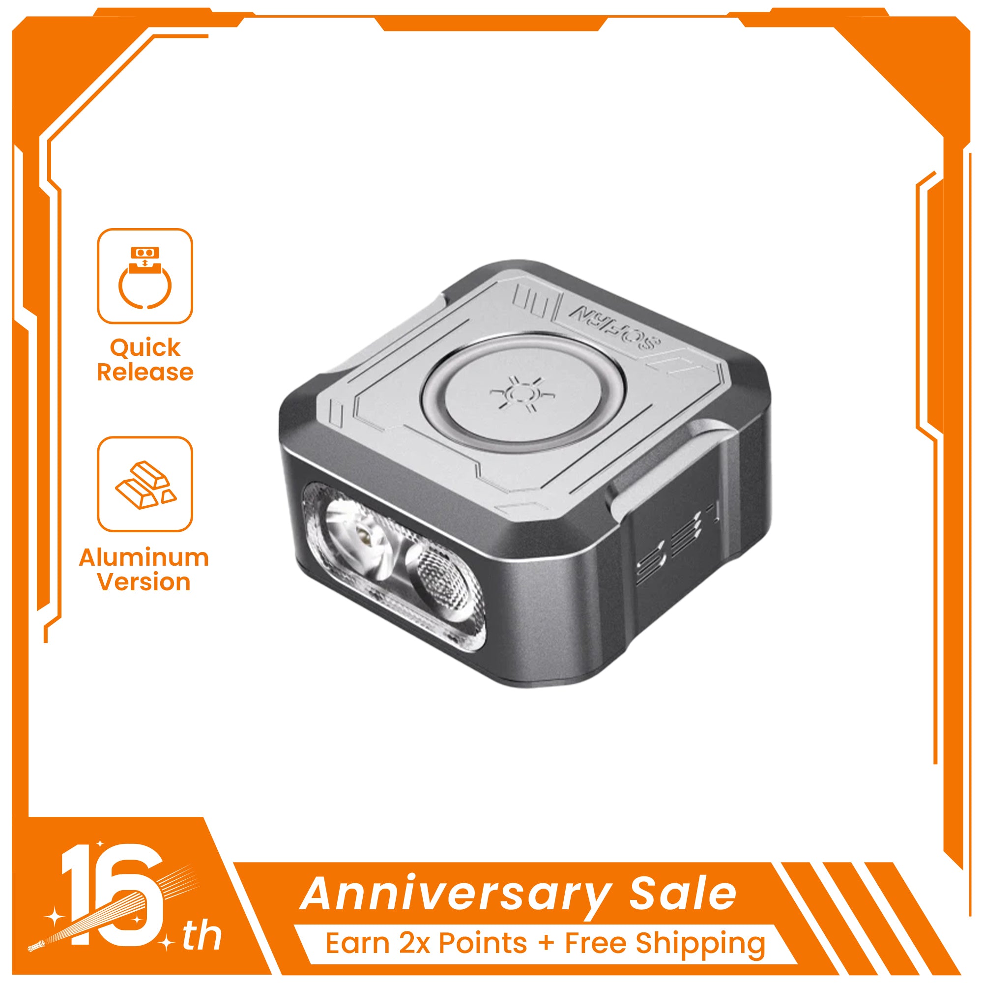 SOFIRN SE1 EDC Pocket Light with 300 Lumens, Quick-Release Design & RGB Signal Ring, Wearable Light