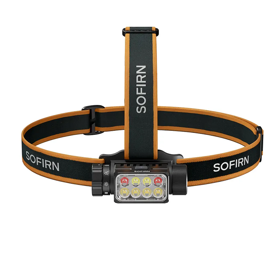 SOFIRN HS23 3320LM Rechargeable Headlamp with Triple Light Source, High CRI & Red Light