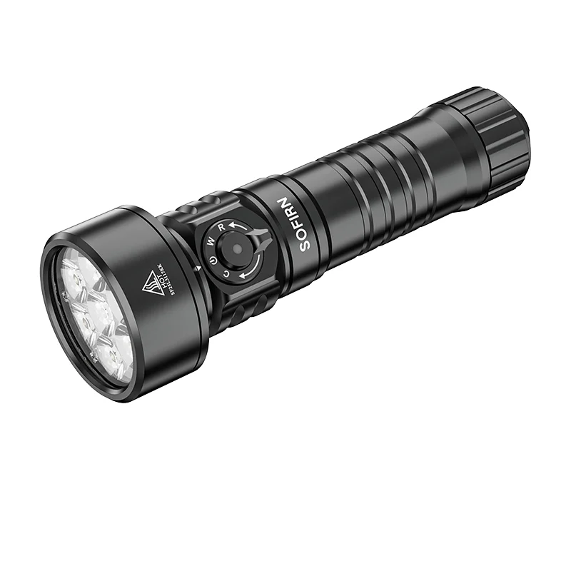 SOFIRN SD11 Scuba Diving Flashlight Max 5000 Lumens, IPX8 Waterproof Flashlight with 2-CCT White Light and Red Light