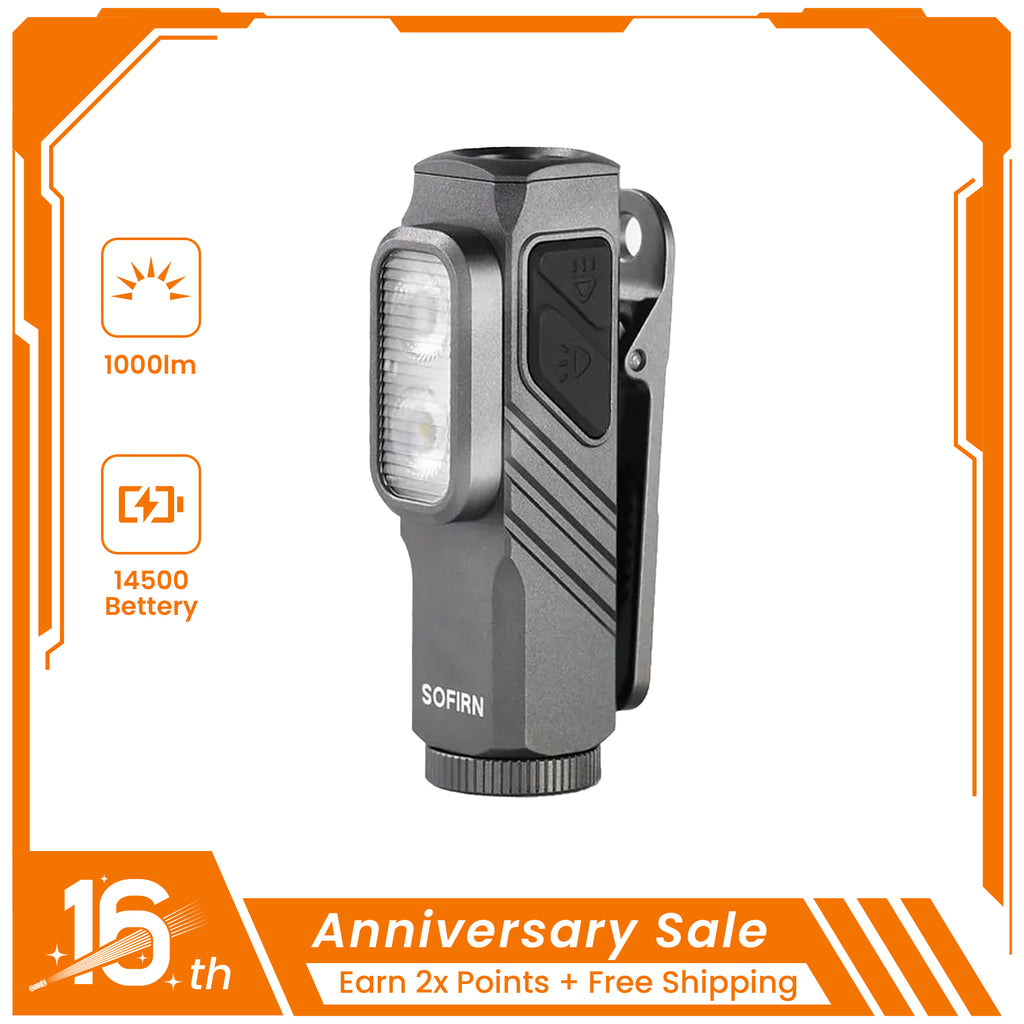SOFIRN ST10 A Detachable 3-Beam-in-1 Flashlight with 100lm Instant-on Side Red Light
